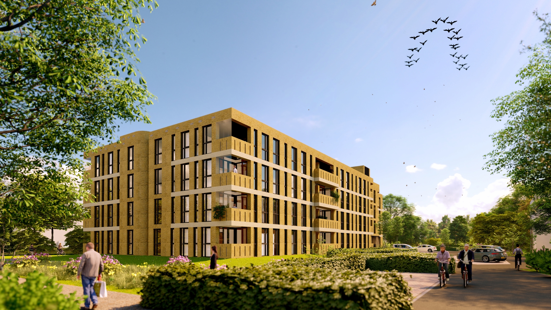 Impressie nieuwbouw Klompenmaker vanaf Klompenmaker