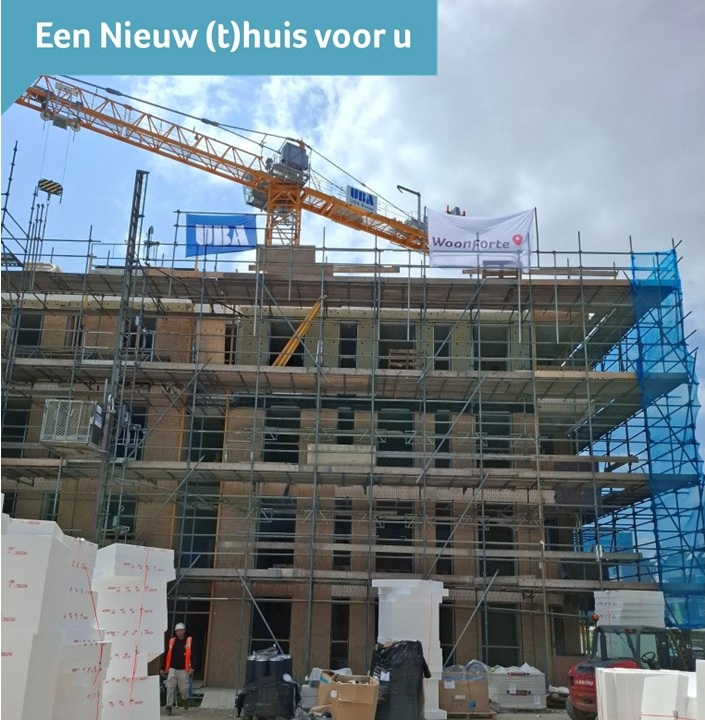 Foto van hoogste punt nieuwbouw Klompenmaker